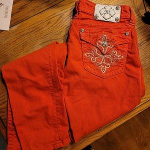 MISS ME JEANS RED STRAIGHT/SKINNY STYLE SZ 29